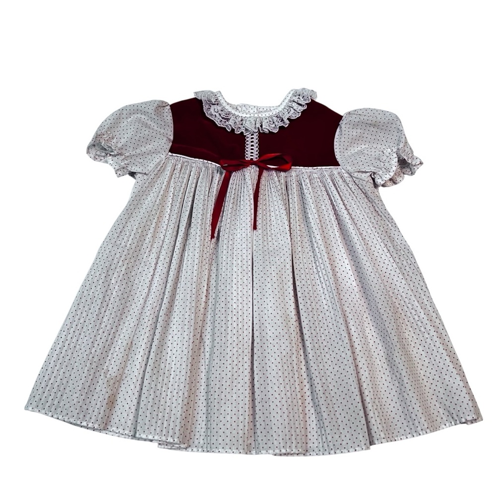 Vintage‎ Montgomery Ward 70s Red Velvet Lace Nightgown Dress 3 USA